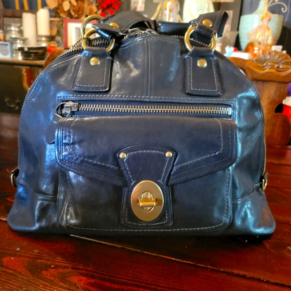 Coach Legacy Luci Vachetta Leather Dome Large Satchel 11649 Black